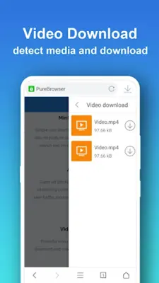 Pure Web Browser-Ad Blocker android App screenshot 2