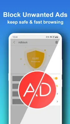 Pure Web Browser-Ad Blocker android App screenshot 3